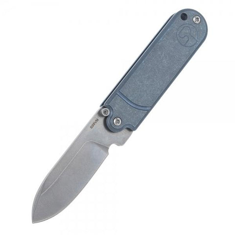FURA "Press-to-Open" Design TC4 Titanium Alloy(Handel) + S35VN Powder Steel(Blade) Clasp Knife Blue