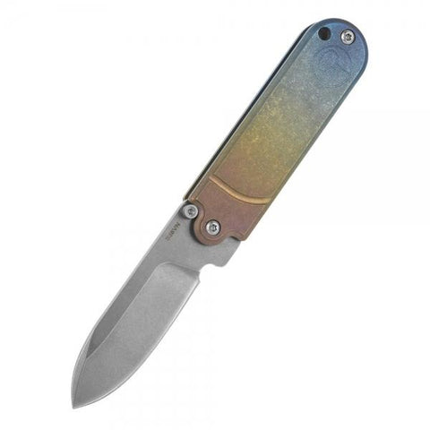 FURA "Press-to-Open" Design TC4 Titanium Alloy(Handel) + S35VN Powder Steel(Blade) Clasp Knife Colorful