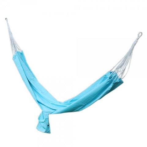Portable Parachute Style Cloth Travel Outdoor Camping Garden Sleep Hammock Blue