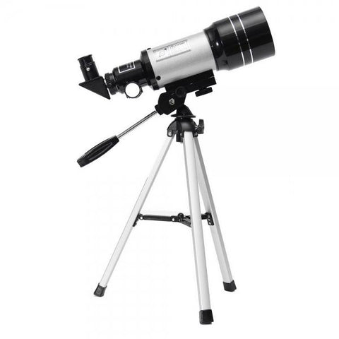 Outdoor F30070M HD Monocular High Definition Terrestrial Astronomical Telescope with Tripod Black & Silver