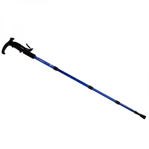 Walking stick Hiking Walking Trekking Trail Poles Ultralight 4-section Adjustable Canes H1E1 Blue